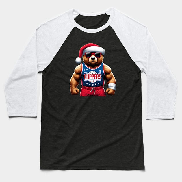 LA Clippers Christmas Baseball T-Shirt by Americansports